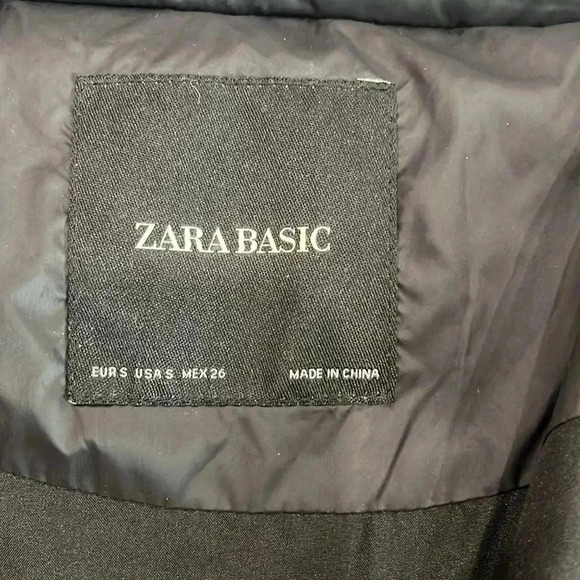 [S] Zara short puffer coat black orange green quilted color  blocking - Picture 9 of 12